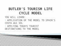 Page 1: BUTLER’S TOURISM LIFE CYCLE MODEL