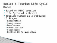Page 2: BUTLER’S TOURISM LIFE CYCLE MODEL