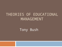 Page 1: Theories of Educational Management