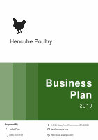 Page 1: 2019 Business Plan | Hencube Poultry · shows projected startup costs prior to our opening. Start-up expenses for Hencube poultry include initial insurance payments covering both
