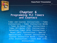 Page 1: Chapter 6 Programming PLC Timers  and Counters