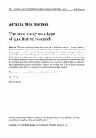 Page 1: The case study as a type of qualitative research